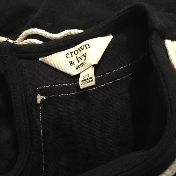 Crown & Ivy Nautical Navy Dress PS FREE SHIP - Picture 2 of 5